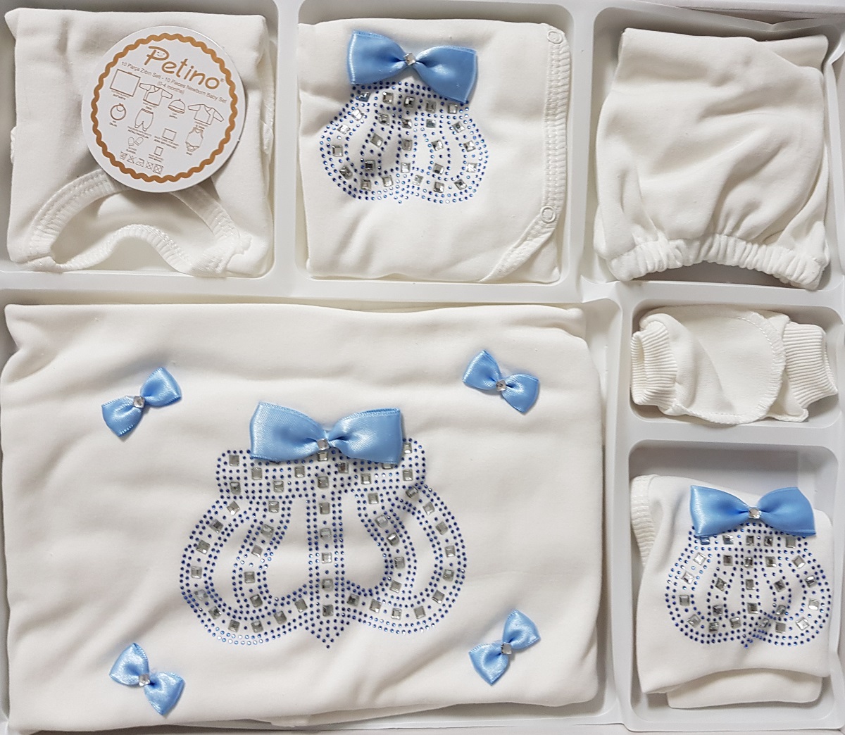 Baby Set,Baby Erstausstattung 100% Baumwolle 10 Tlg.