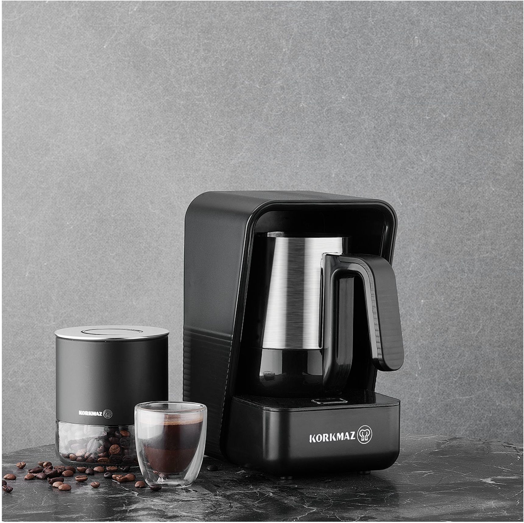 Korkmaz Moderna Coffee Maker Elektrisch A863-01 Grey/Satin