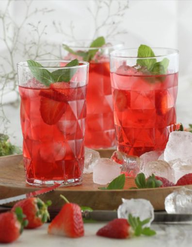 LAV KEOPS Longdrinkgläser Set - 6 Stück, 460 ml, Klarglas