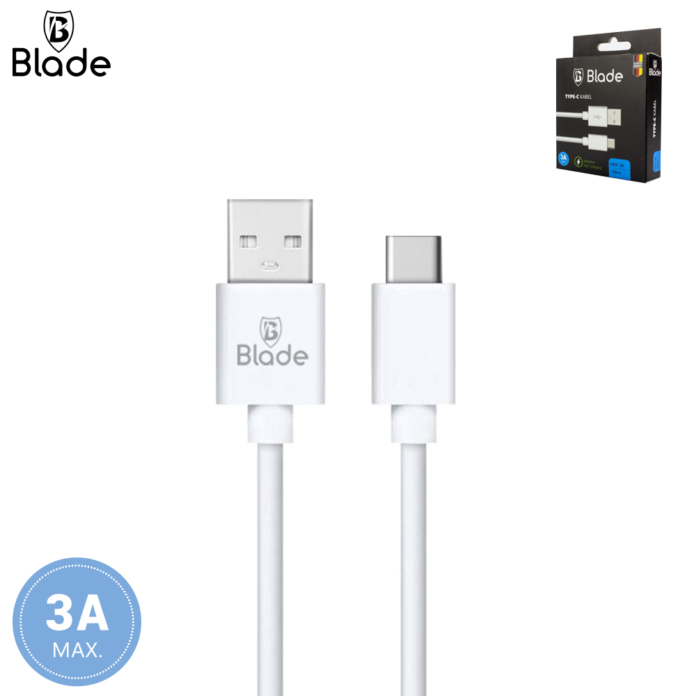 USB Typ-C Kabel 120cm Schnell-ladefähig Samsung-Huawei-weiss
