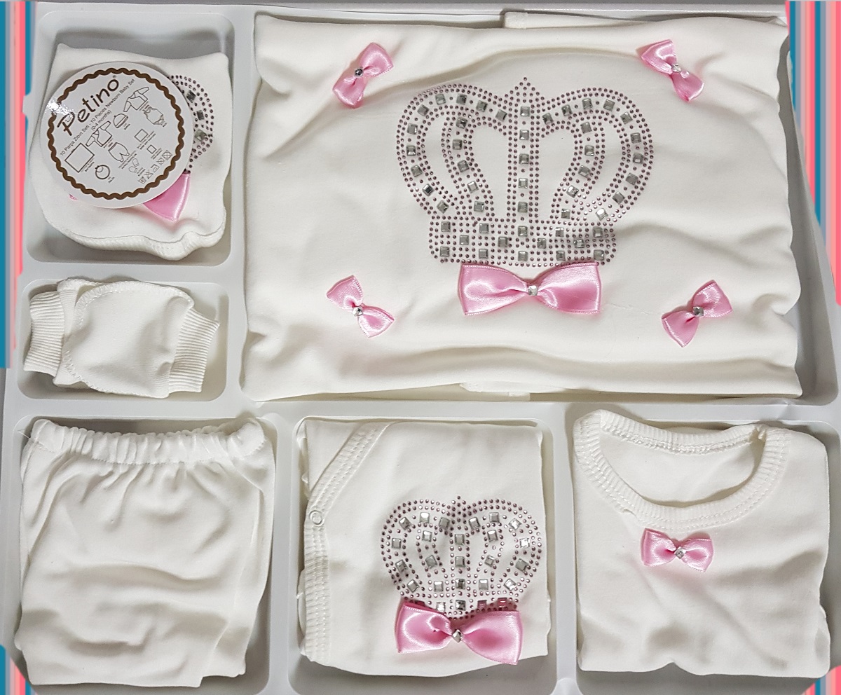 Baby Set,Baby Erstausstattung 100% Baumwolle 10 Tlg.