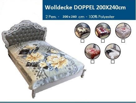 Wolldecke 200 x 240 Farbig
