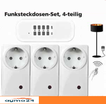 Funksteckdosen-Set 4 Tlg. max 25m