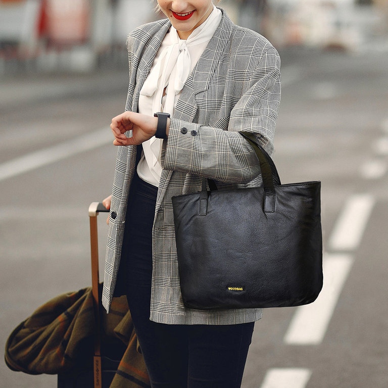 Shopper-Damentasche aus Leder