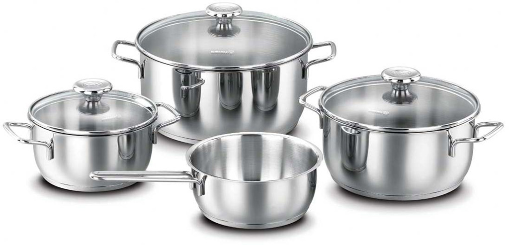 Kochtopf Set 7 Tlg 18/10 Cr-Ni Korkmaz Aroma A-1094